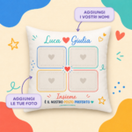 Cuscino personalizzato “Insieme è il nostro posto preferito” a colori - immagine 2