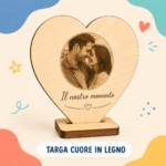 Targa Cuore in legno da personalizzare