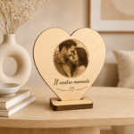 Targa Cuore in legno da personalizzare - immagine 3