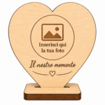 Targa Cuore in legno da personalizzare - immagine 6