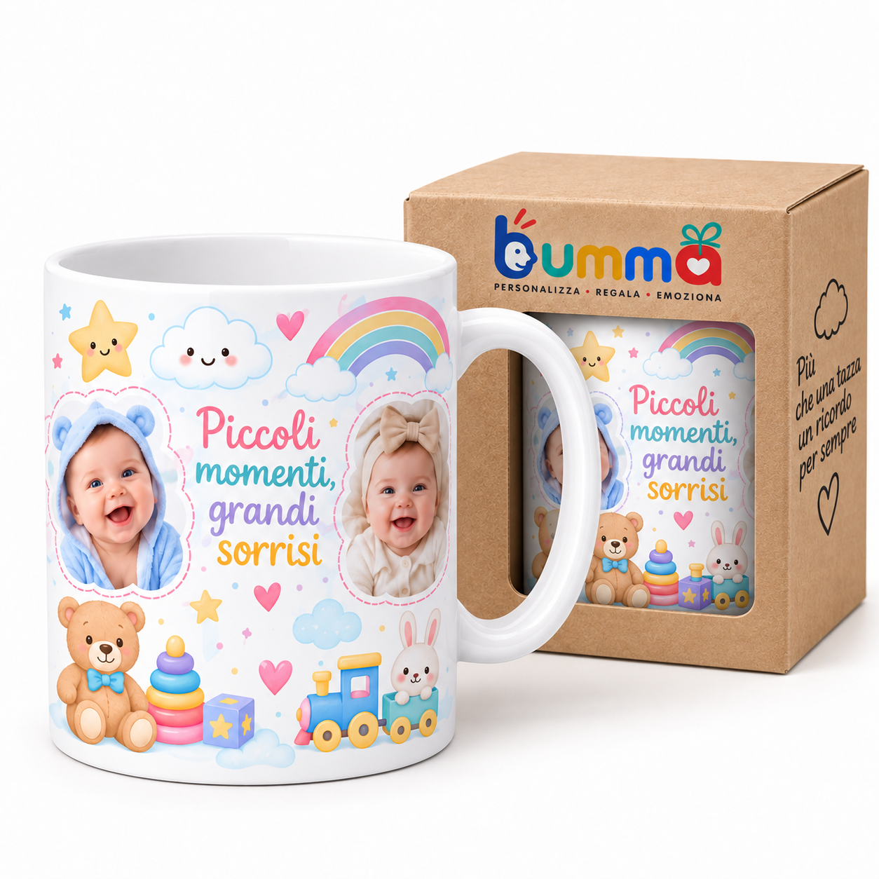 Piccoli momenti grandi sorrisi-principale Tazza personalizzata - Piccoli momenti grandi sorrisi - immagine 1